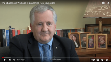 The Challenges We Face in Governing New Brunswick