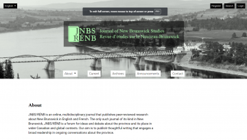 The Journal of New Brunswick Studies